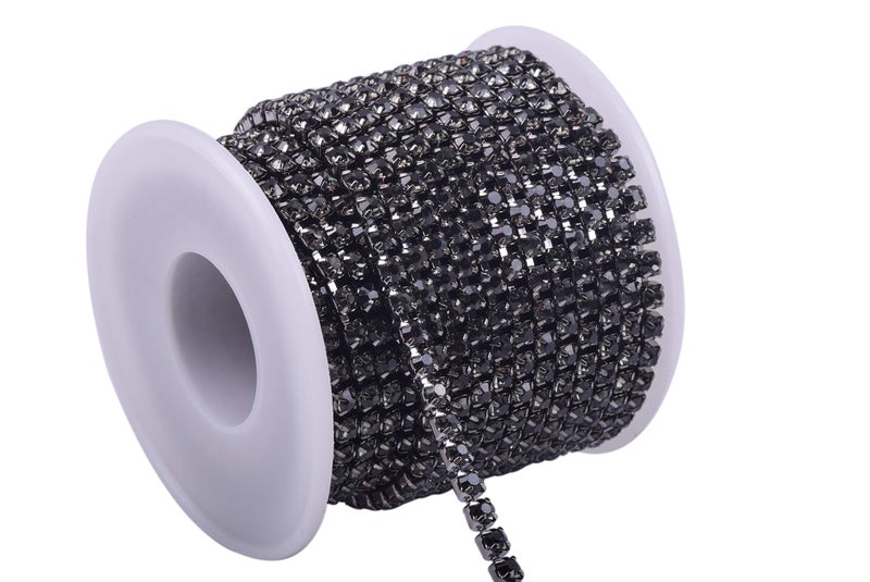 KAOYOO 10 Yards 4MM Crystal Rhinestone Close Chain Trim for Sewing Crafts,DIY Decoration - Image 1